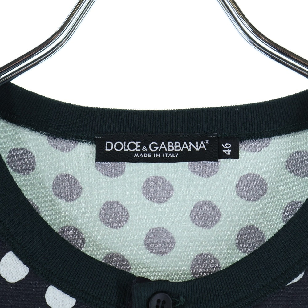 DOLCE & GABBANA(ドルチェアンドガッバーナ) ポルカドット 総柄デザイン クルーネック半袖Tシャツカットソー マルチカラー G8EL2T/G7AXW-A