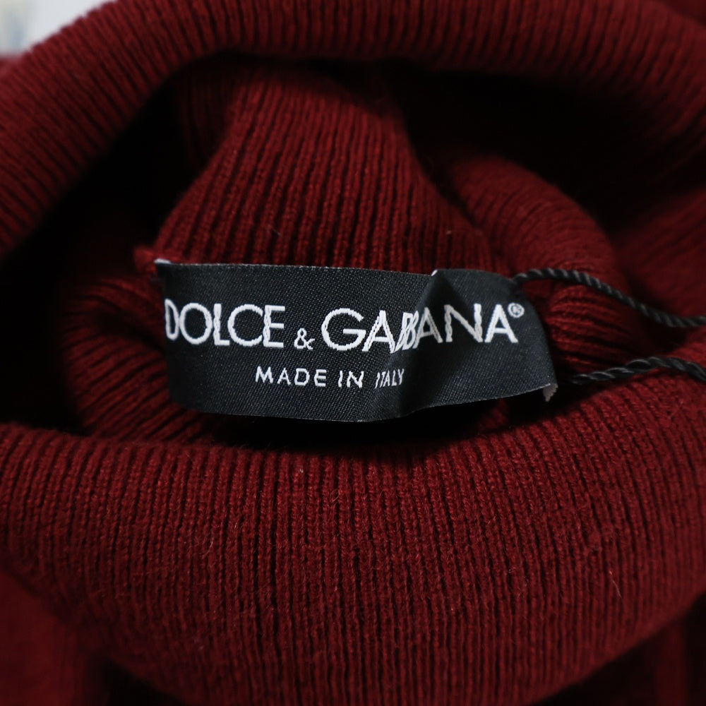 DOLCE & GABBANA(ドルチェアンドガッバーナ) ハイネック カシミヤ ニットセーター レッド G1610K/F44EA