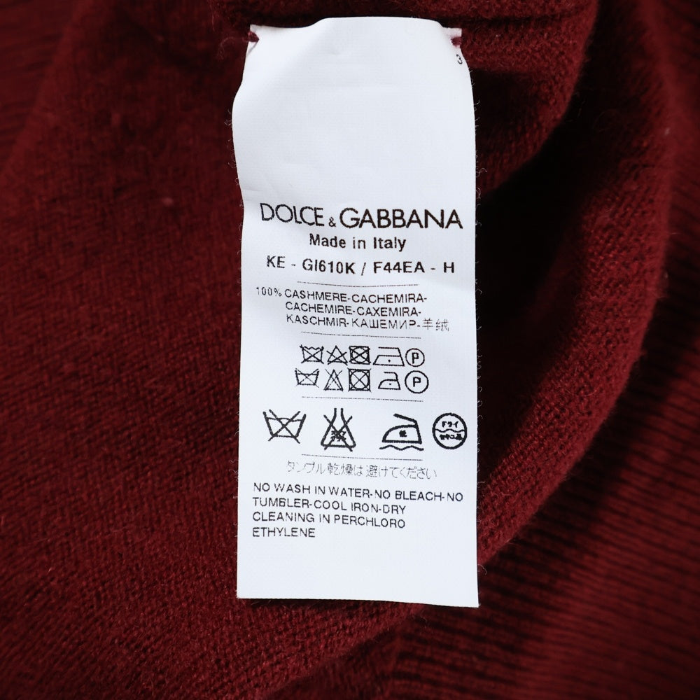 DOLCE & GABBANA(ドルチェアンドガッバーナ) ハイネック カシミヤ ニットセーター レッド G1610K/F44EA