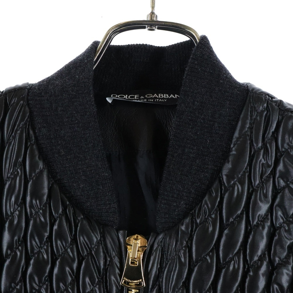 DOLCE & GABBANA(ドルチェアンドガッバーナ) 中綿 キルティングジャケット ブラック G9CM6T/G7ZGM-B