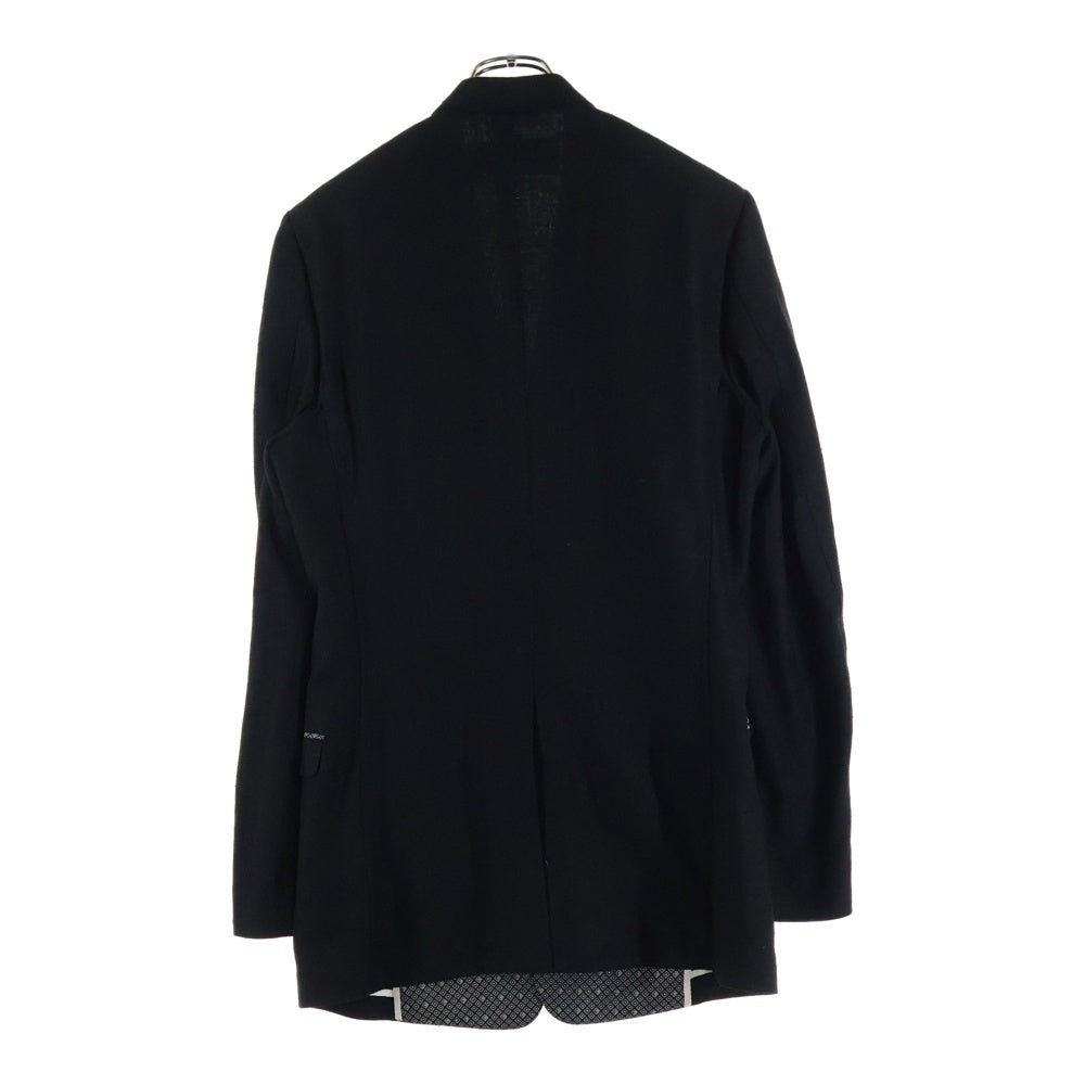 DOLCE & GABBANA(ドルチェアンドガッバーナ) ラペルデザイン 1B シルク テーラードジャケット イタリア製 ブラック G2794T