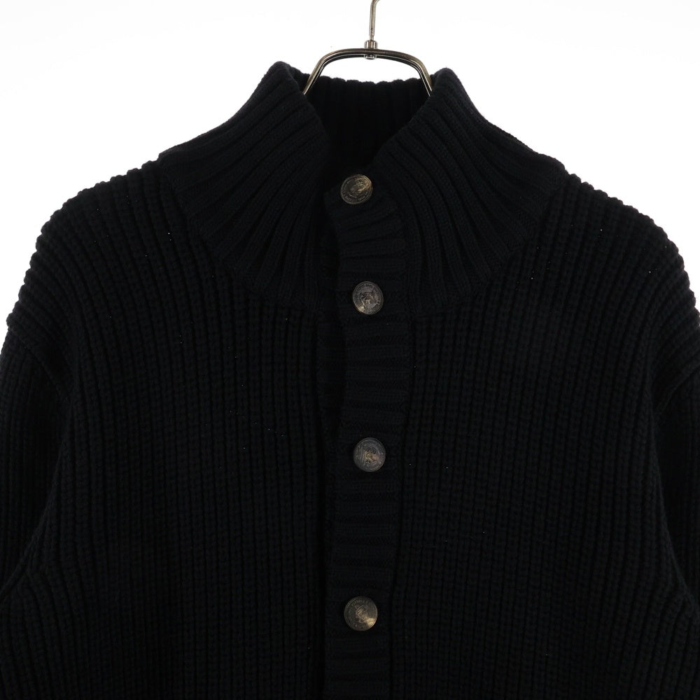 DOLCE & GABBANA(ドルチェアンドガッバーナ) ハイネック ローゲージ ウールニット カーディガン ブラック GIC35K/F45BI
