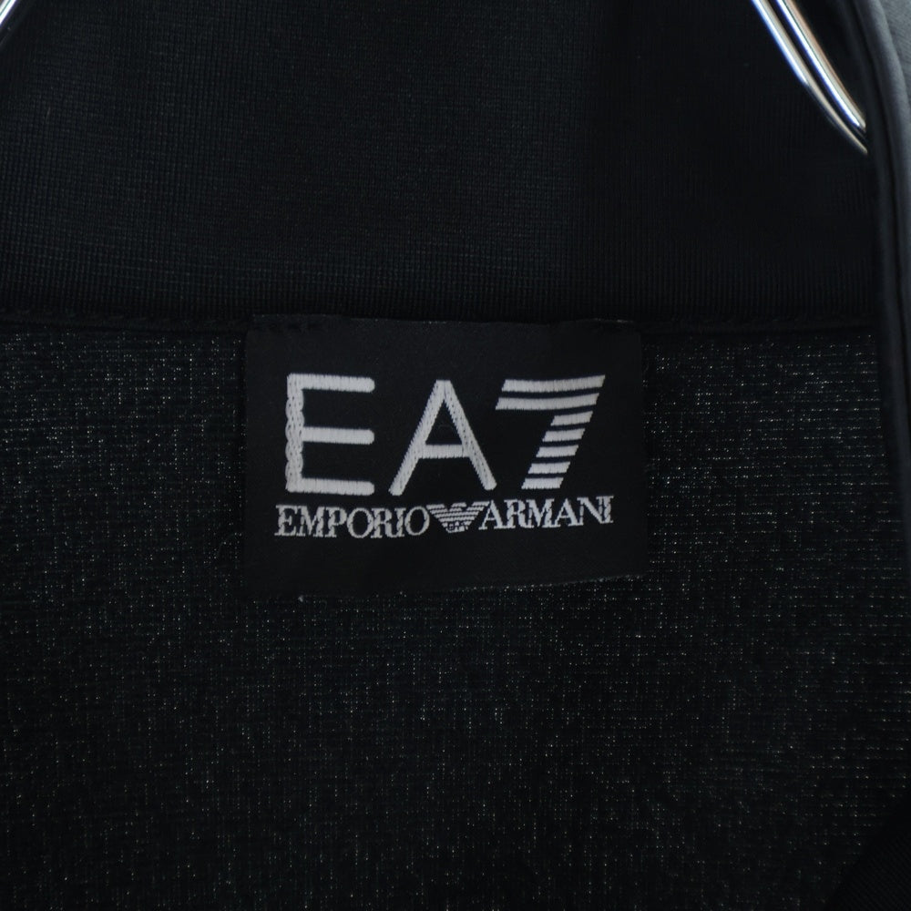 EMPORIO ARMANI EA7(エンポリオアルマーニイーエーセブン) アームロゴ ジップアップ トラックジャケット ブラック 4A281 276060