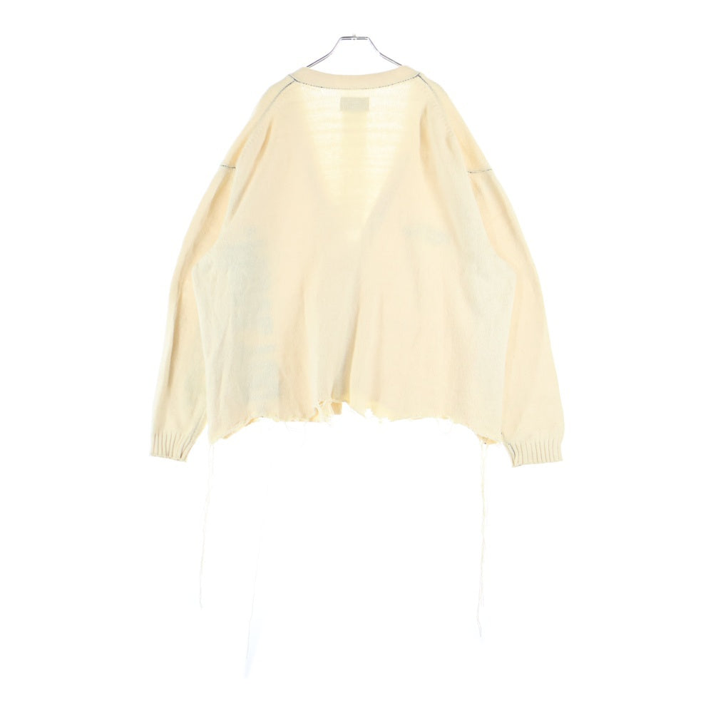 doublet(ダブレット) 20SS HIDDEN MESSAGE CARDIGAN ヒドゥンメッセージ カーディガン ホワイト 20SS21KN29