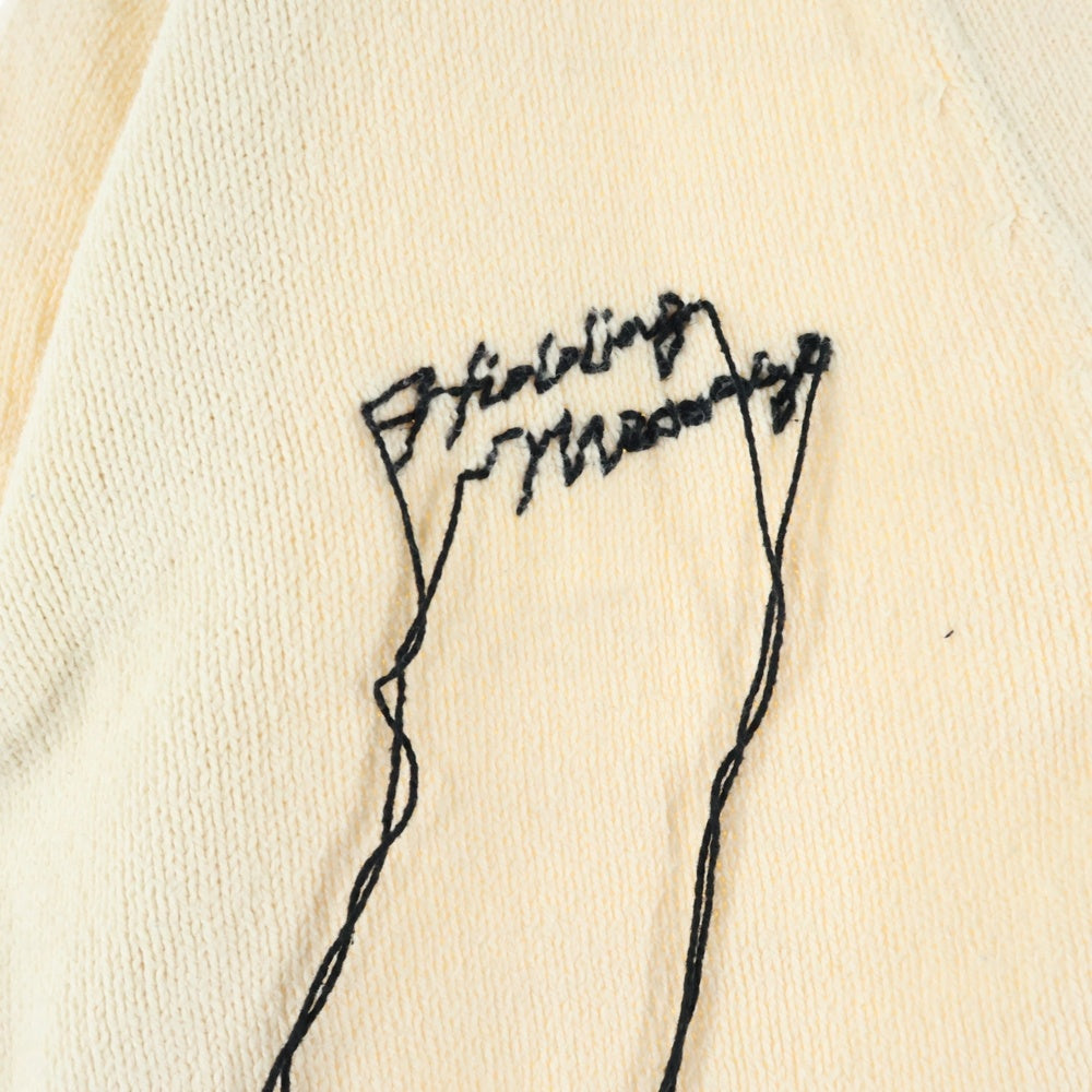 doublet(ダブレット) 20SS HIDDEN MESSAGE CARDIGAN ヒドゥンメッセージ カーディガン ホワイト 20SS21KN29