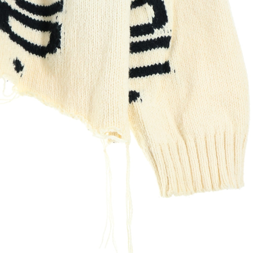 doublet(ダブレット) 20SS HIDDEN MESSAGE CARDIGAN ヒドゥンメッセージ カーディガン ホワイト 20SS21KN29