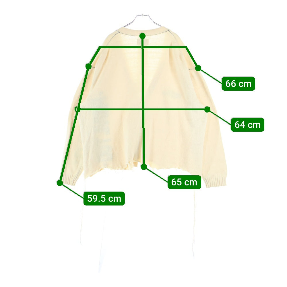 doublet(ダブレット) 20SS HIDDEN MESSAGE CARDIGAN ヒドゥンメッセージ カーディガン ホワイト 20SS21KN29