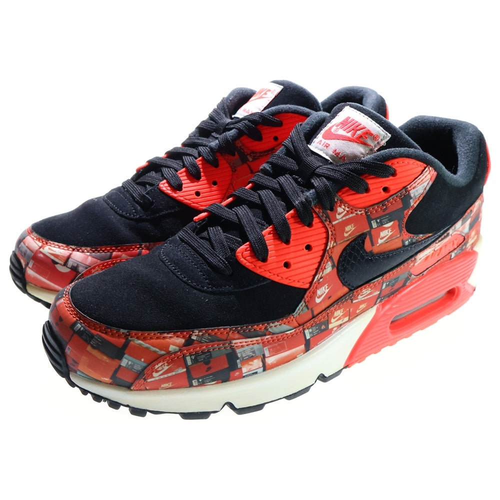 NIKE(ナイキ) AIR MAX 90 PRNT エアマックス90 プリント ローカットスニーカー ブラック/レッド US10/28cm AQ0926-001