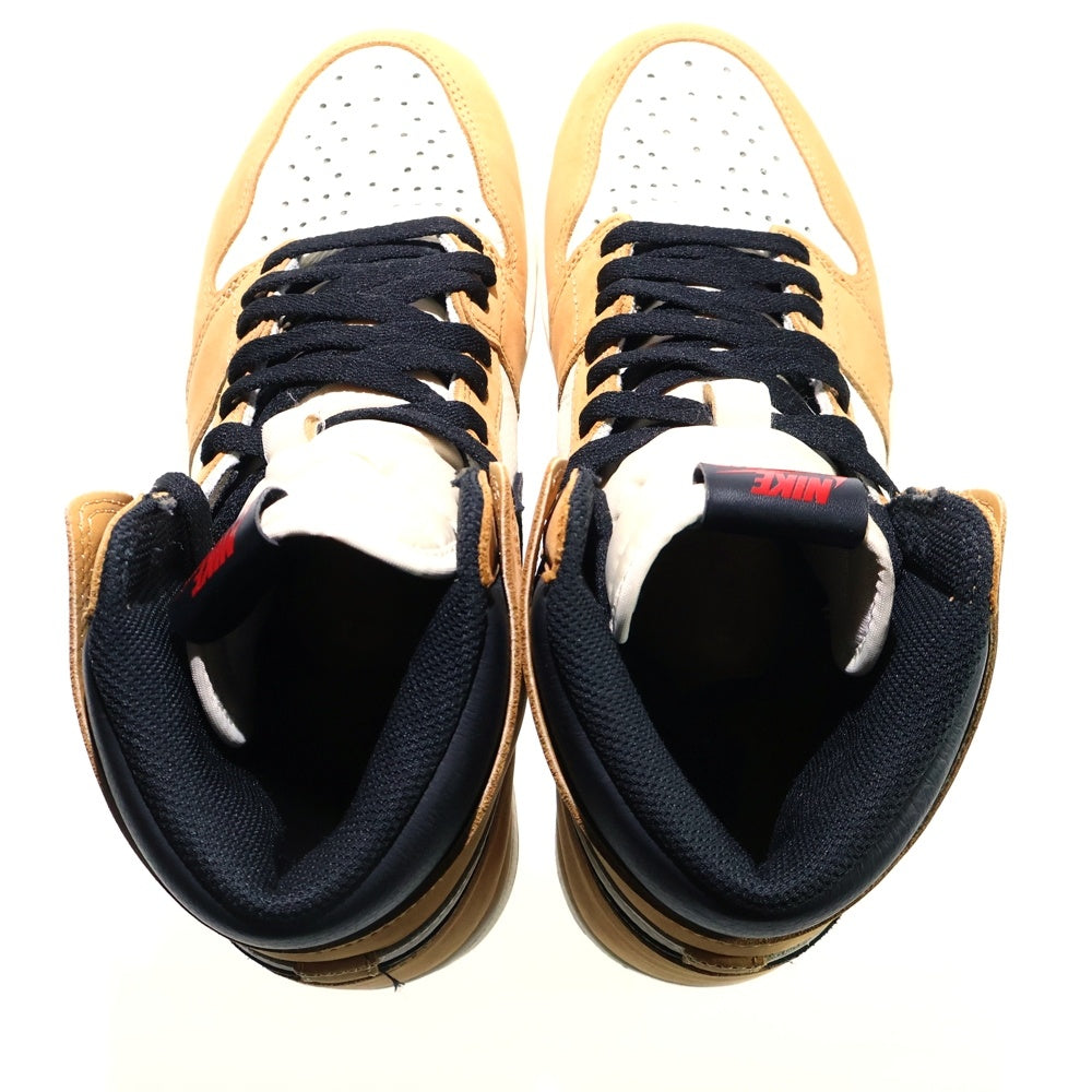 NIKE(ナイキ) AIR JORDAN 1 RETRO ROOKIE OF THE YEAR エアジョーダン1 ルーキーオブザイヤー ハイカットスニーカー US10/28cm ホワイト/ブラウン 555088-700