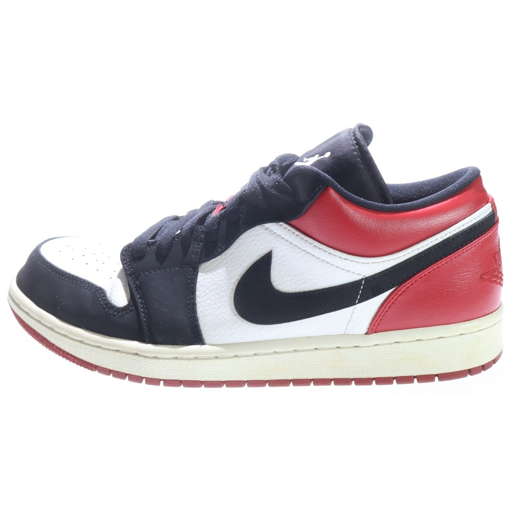 NIKE(ナイキ) AIR JORDAN 1 LOW BLACK TOE エアジョーダン 1 ロウ ブラックトゥー ローカットスニーカー ブラック/レッド/ホワイト US10/28cm 553588-116