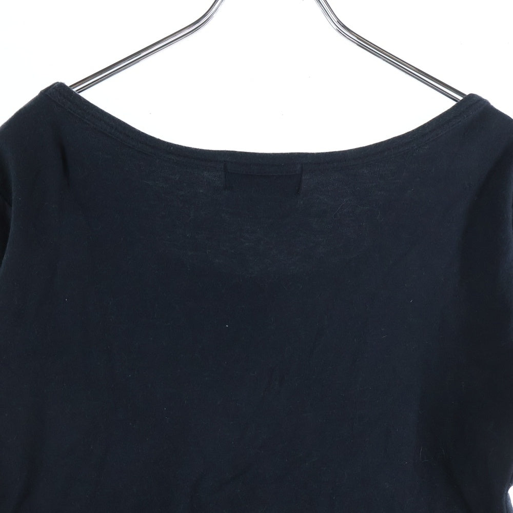 HYSTERIC GLAMOUR(ヒステリックグラマー) フロントLOVEプリント Uネック半袖Tシャツカットソー レディース ブラック 0124CT06