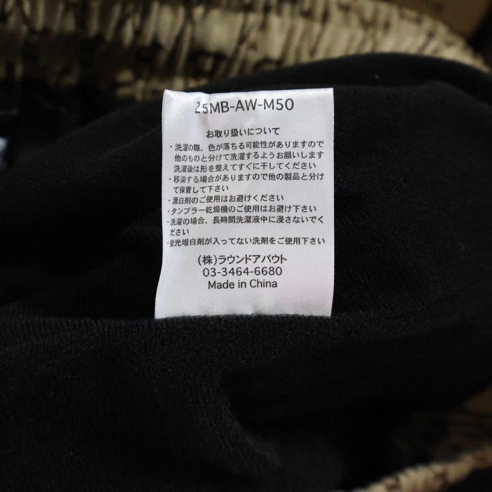 MOBB(モブ) MONOGRAM JACQUARD TRACK PANTS モノグラムジャカード トラックパンツ ベージュ 25MB-AW-M50