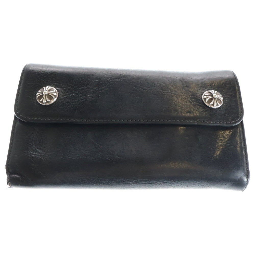 CHROME HEARTS(クロムハーツ) WAVE ウェーブ レザーウォレット 財布 ブラックBCA374