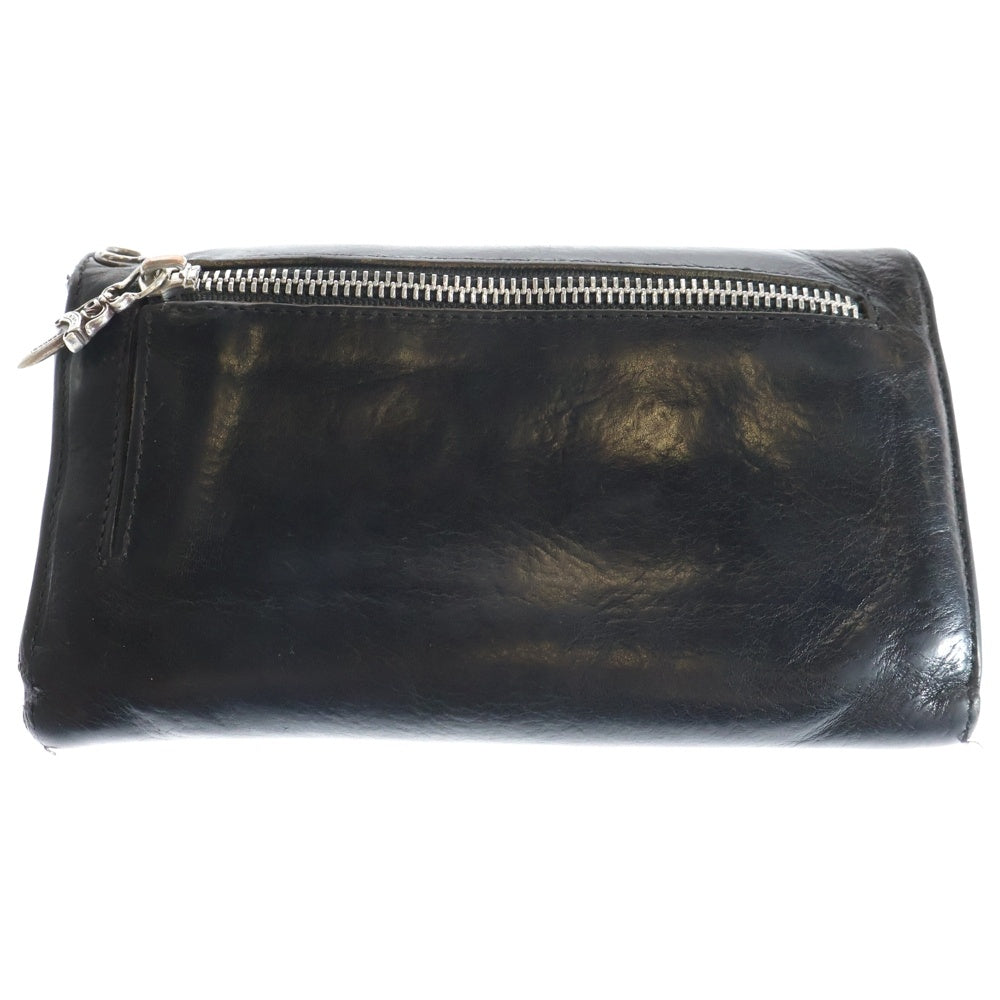 CHROME HEARTS(クロムハーツ) WAVE ウェーブ レザーウォレット 財布 ブラックBCA374