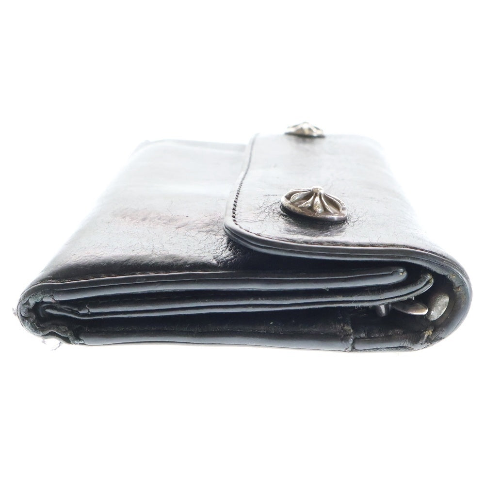 CHROME HEARTS(クロムハーツ) WAVE ウェーブ レザーウォレット 財布 ブラックBCA374
