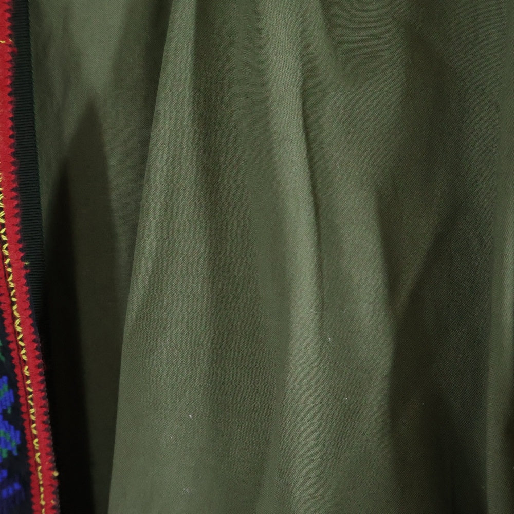Sacai(サカイ) 19AW フローラル ストライプ モッズコート カーキ 19-04599