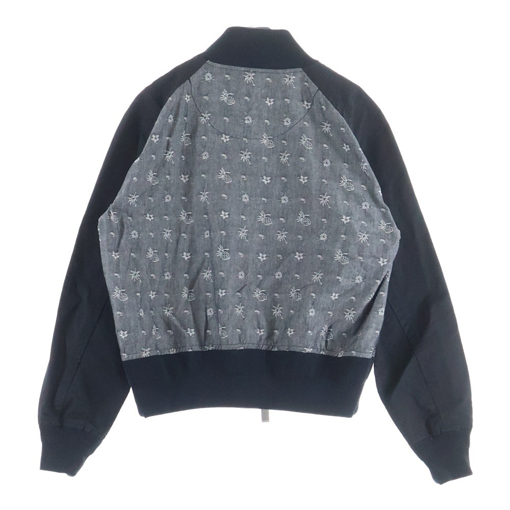 Sacai(サカイ) 17AW 刺繍プリント ジップアップジャケット ブラック