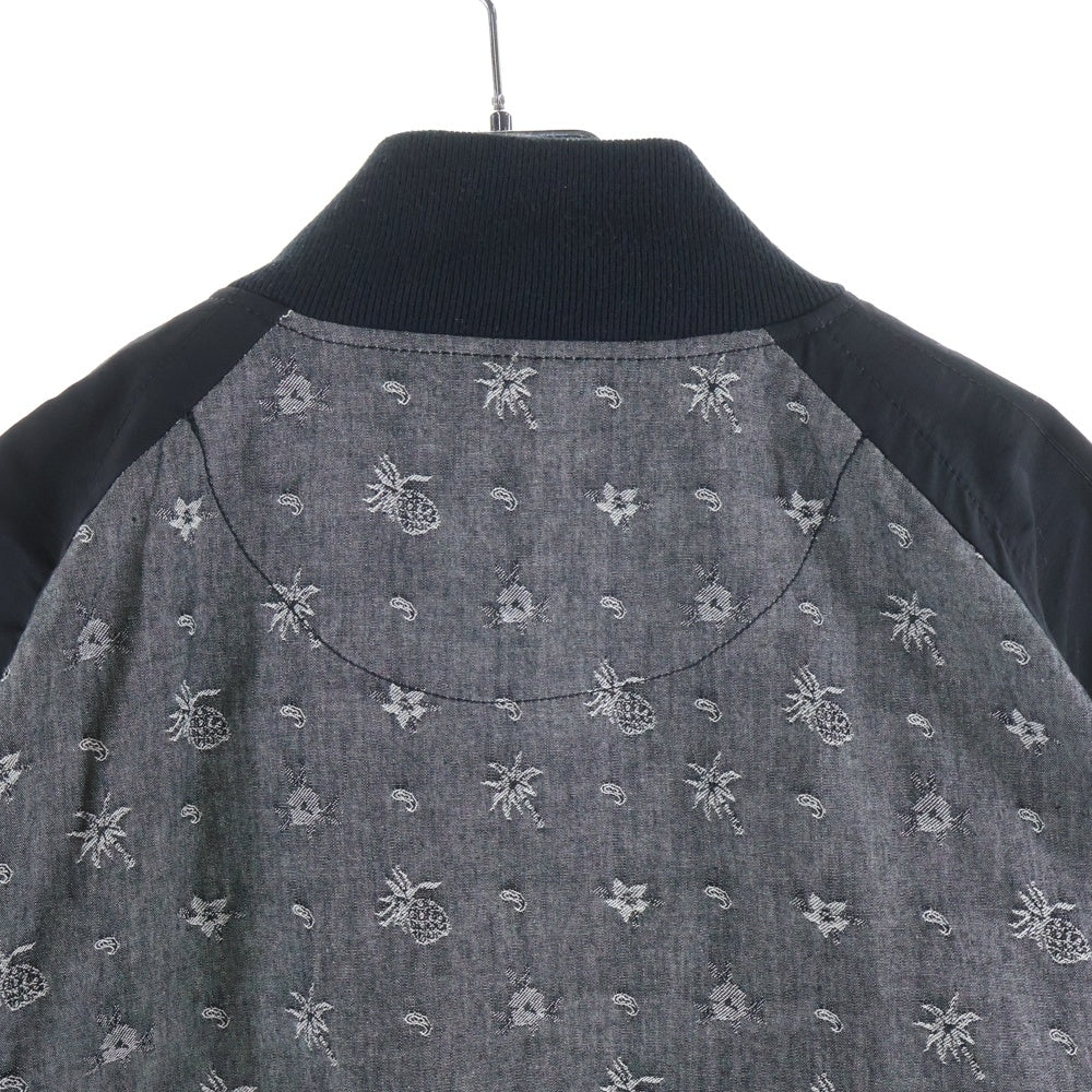 Sacai(サカイ) 17AW 刺繍プリント ジップアップジャケット ブラック/グレー 17-02962 レディース