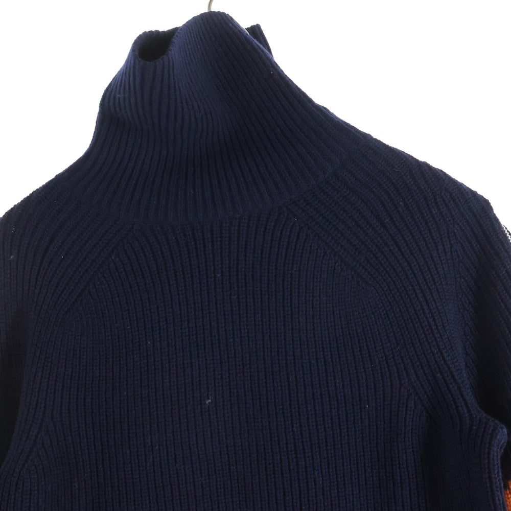 Sacai(サカイ) 19AW アシンメトリー プルオーバー ニットセーター ネイビー レディース 19-04632