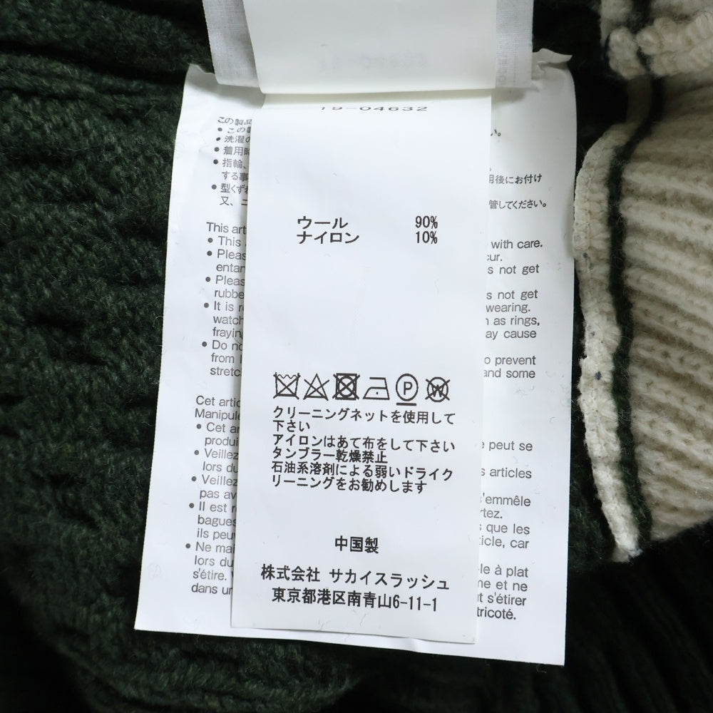 Sacai(サカイ) 19AW アシンメトリー プルオーバー ニットセーター ネイビー レディース 19-04632