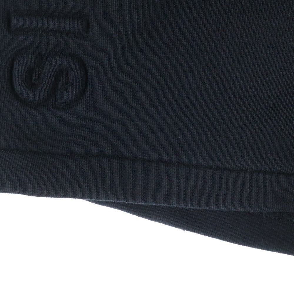 BALMAIN(バルマン) サイドロゴ コットン ファスナー付き スウェットハーフパンツ ブラック OA000BB34