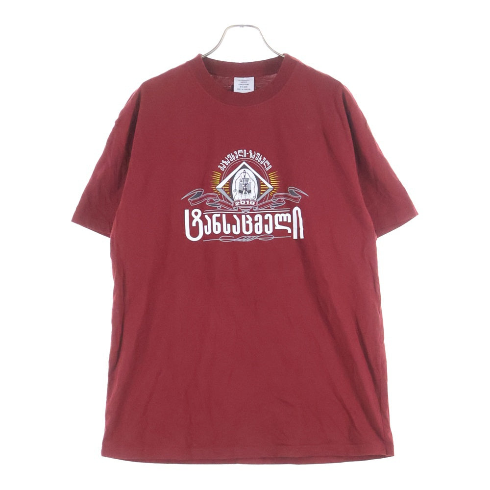 VETEMENTS(ヴェトモン) 19SS Secret Society Tee シークレット ソサエティ クルーネック 半袖Tシャツ カットソー レッド USS197071