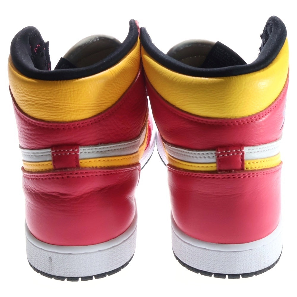 NIKE(ナイキ) AIR JORDAN 1 RETRO HIGH OG LIGHT FUSION RED エアジョーダン1 レトロ ライトフュージョン ハイカットスニーカー レッド/イエロー US11.5/29.5cm 555088-603
