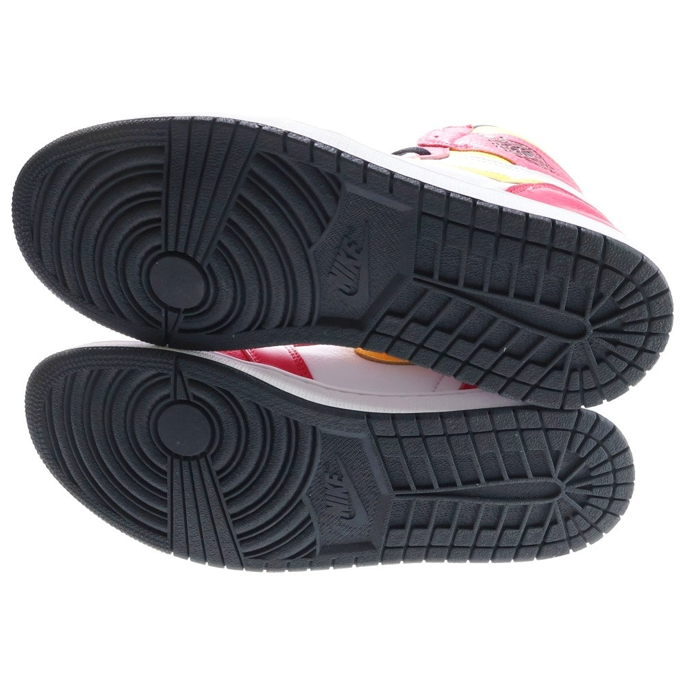 NIKE(ナイキ) AIR JORDAN 1 RETRO HIGH OG LIGHT FUSION RED エアジョーダン1 レトロ ライトフュージョン ハイカットスニーカー レッド/イエロー US11.5/29.5cm 555088-603