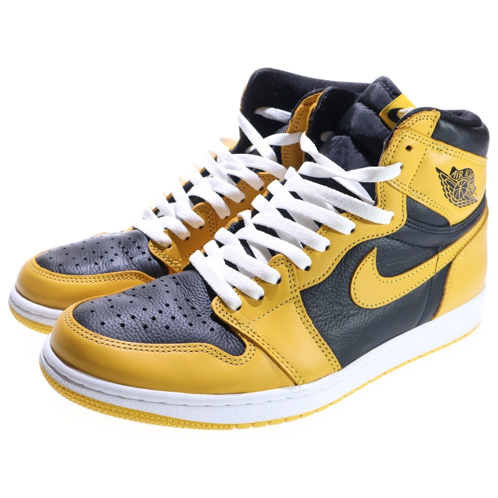 NIKE(ナイキ) AIR JORDAN1 RETRO HIGH OG POLLEN エアジョーダン 1 レトロ パラン ハイカットスニーカー ブラック/イエロー US10/28cm 555088-701