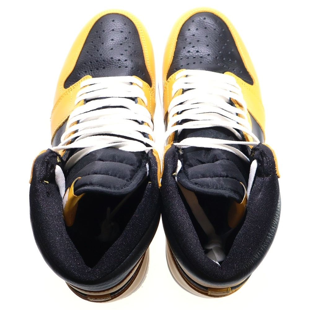 NIKE(ナイキ) AIR JORDAN1 RETRO HIGH OG POLLEN エアジョーダン 1 レトロ パラン ハイカットスニーカー ブラック/イエロー US10/28cm 555088-701