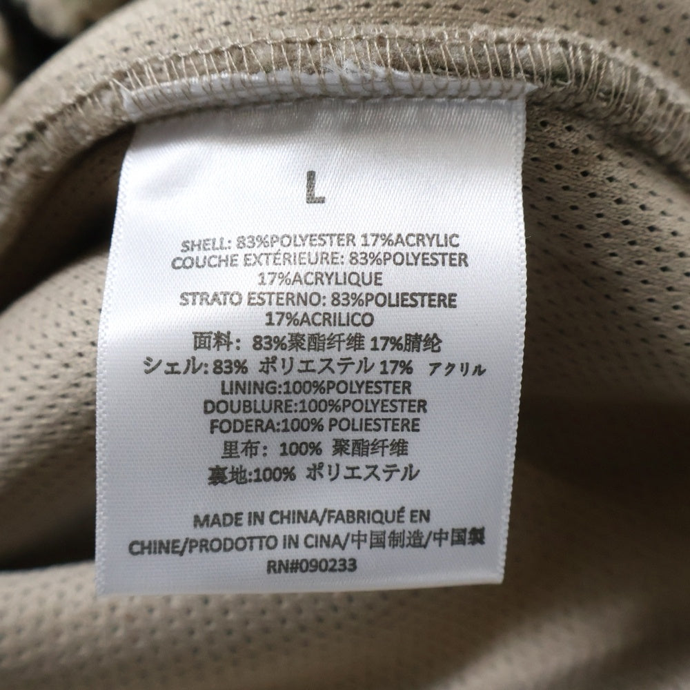 FEAR OF GOD ESSENTIALS(フィアオブゴッド エッセンシャルズ) FLEESE JACKET カモ柄ジップアップボアフリースジャケット カーキ/アイボリー