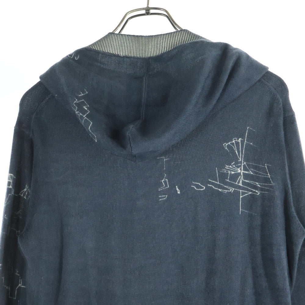 DIESEL(ディーゼル) 薄手ニット プルオーバーパーカー グレー