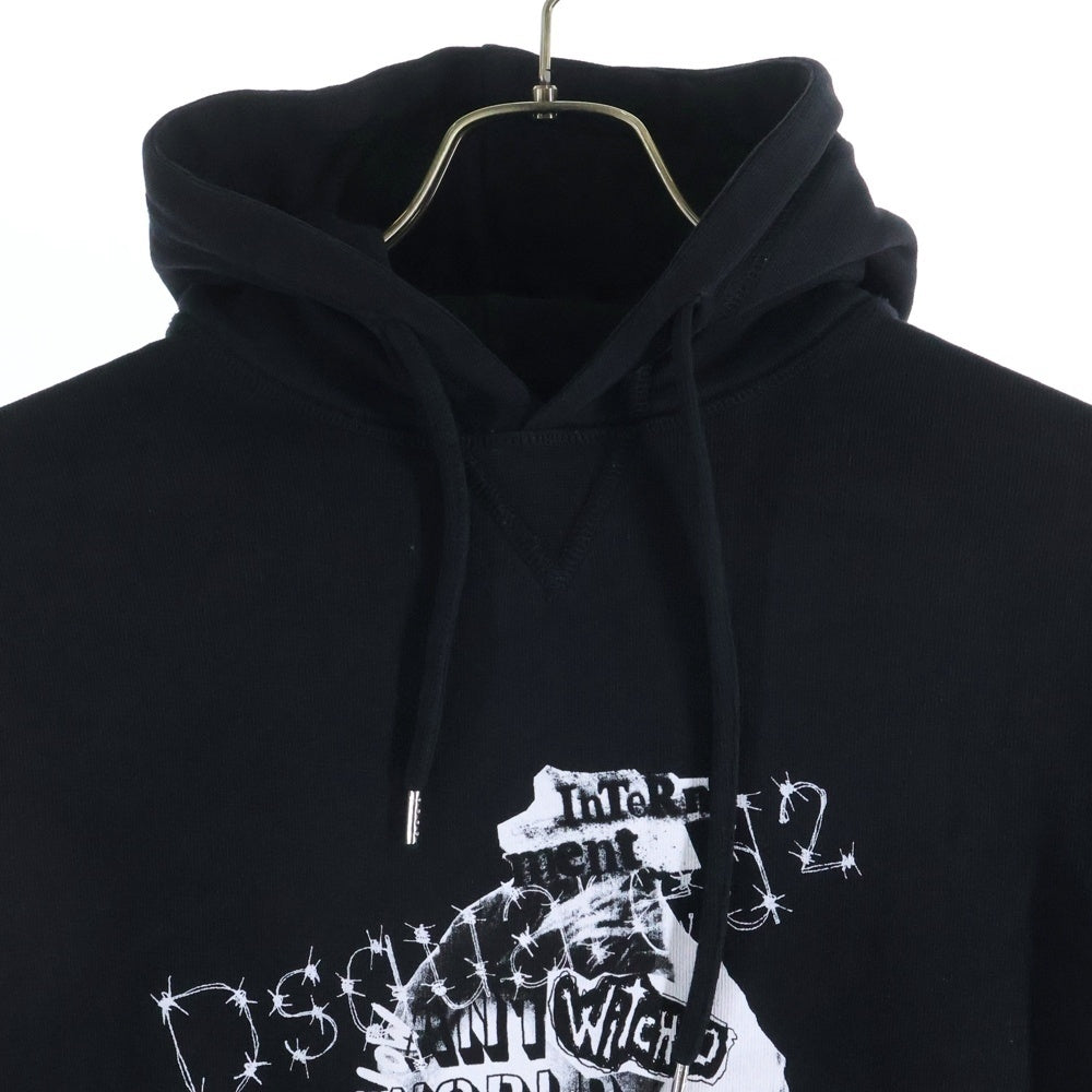 DSQUARED2(ディースクエアード) フロントプリント プルオーバーパーカー ブラック