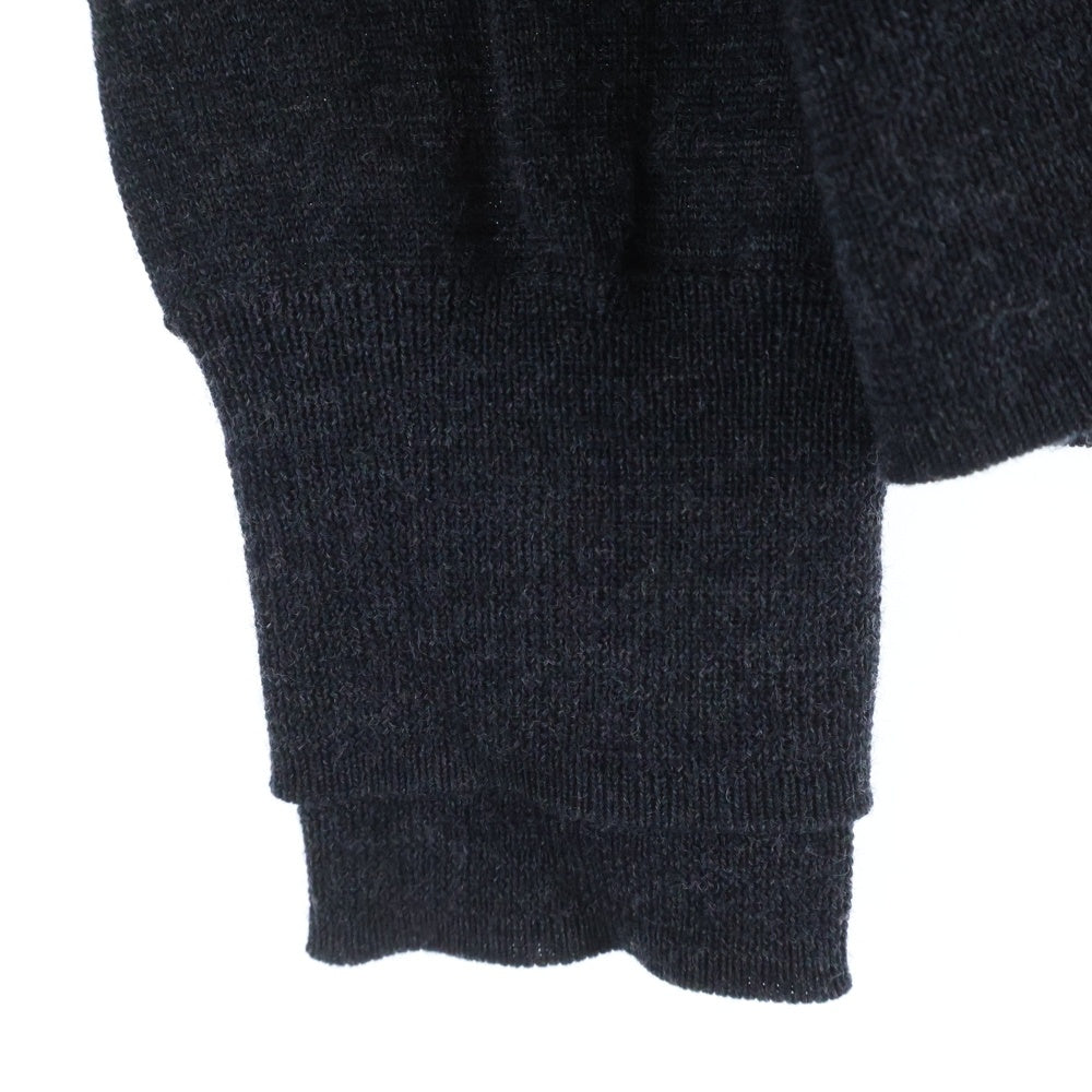 Neil Barrett(ニール バレット) 総柄 薄手ウール クルーネック長袖ニットセーター グレー PBMA253V-C1652