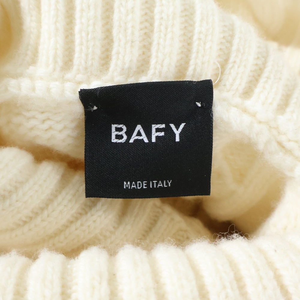 BAFY(バフィー) タートルネック ケーブルニットセーター アイボリー