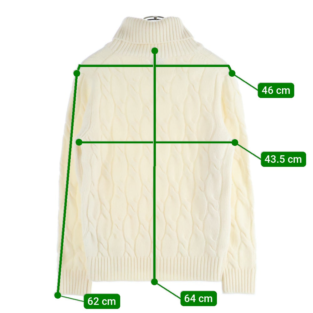 BAFY(バフィー) タートルネック ケーブルニットセーター アイボリー