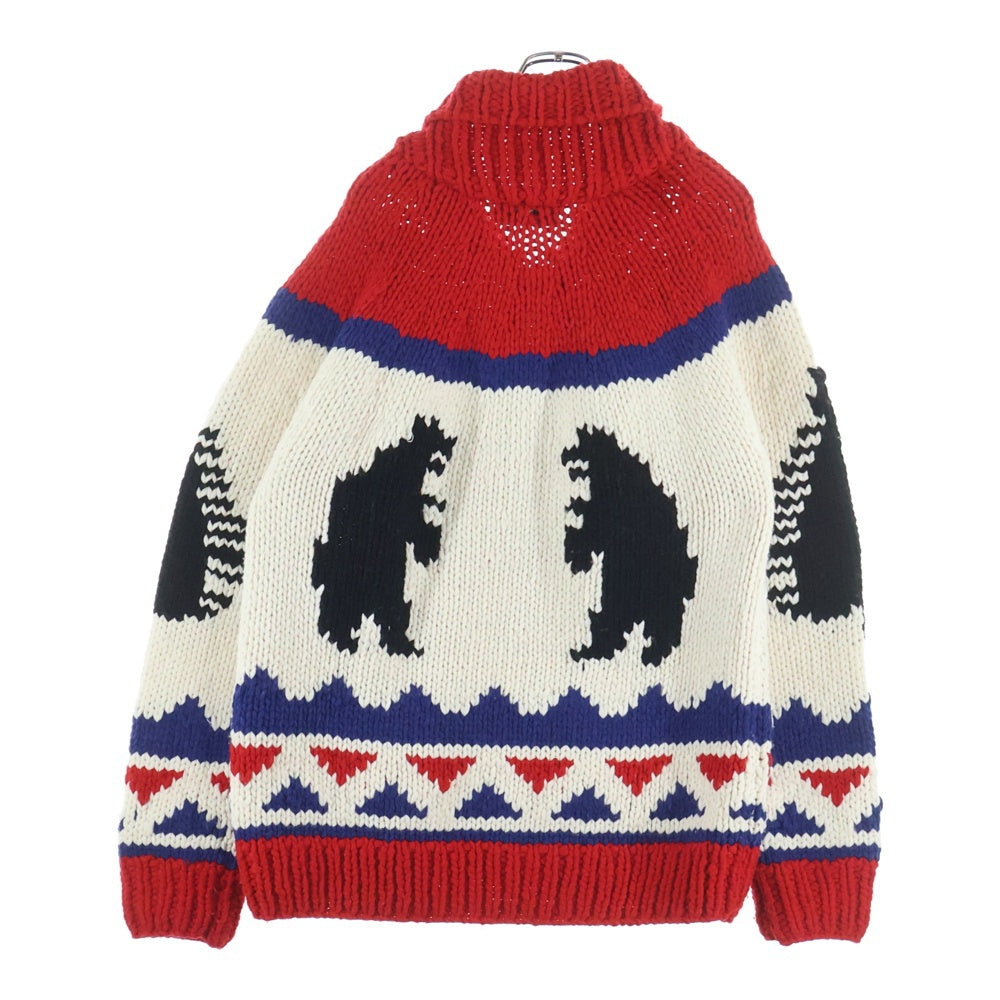 DSQUARED2(ディースクエアード) 21AW ZIP-UP KNITTED SWEATER ウールニット ジップアップカーディガンジャケット マルチカラー S71HA1098 S17816