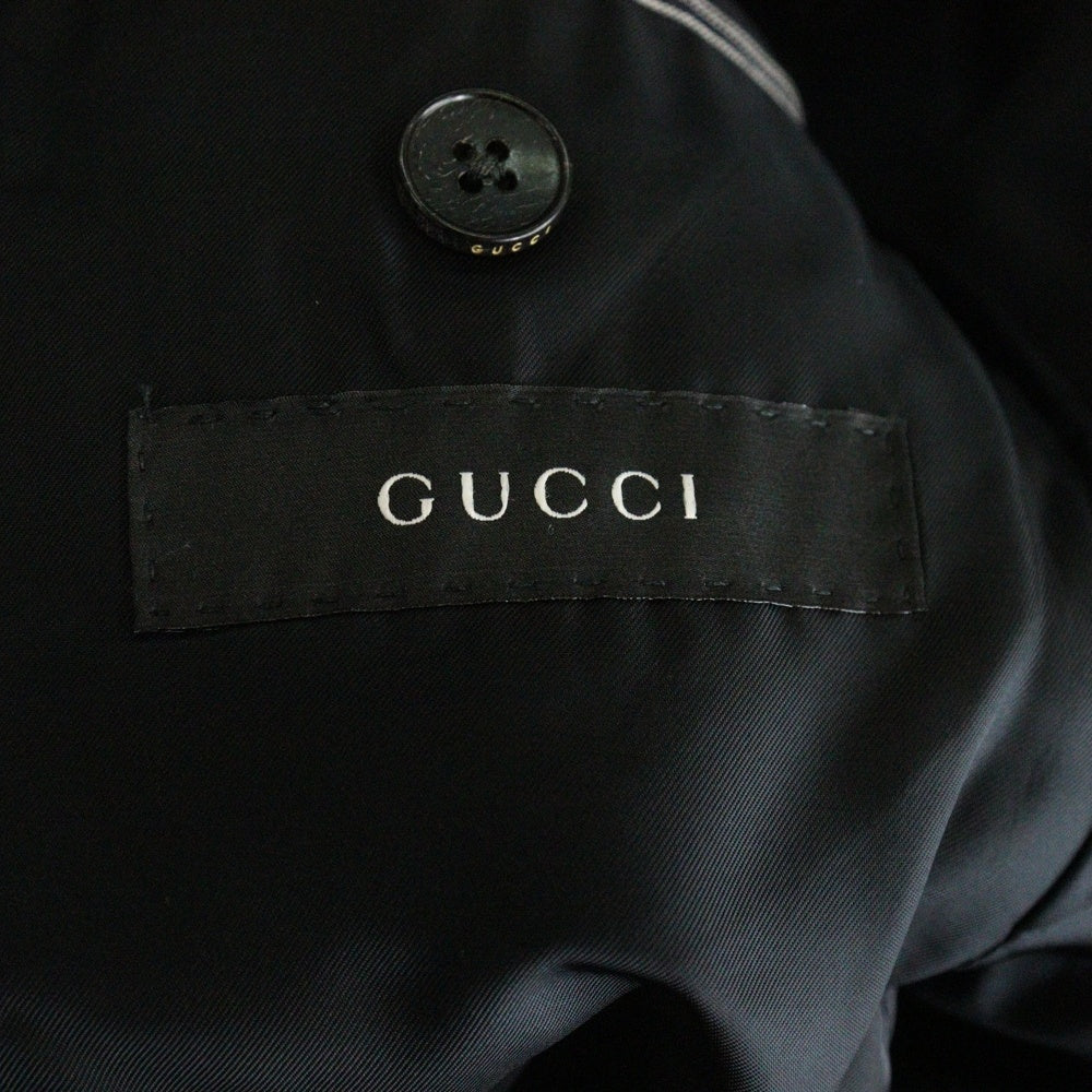 GUCCI(グッチ) ストライプ柄 テーラードジャケット グレー