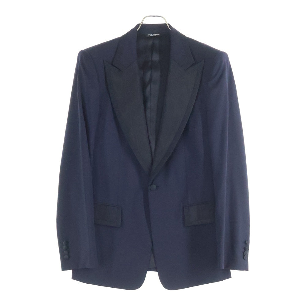 DOLCE & GABBANA(ドルチェアンドガッバーナ) カラー切り替え テーラードジャケット ネイビー/ブラック