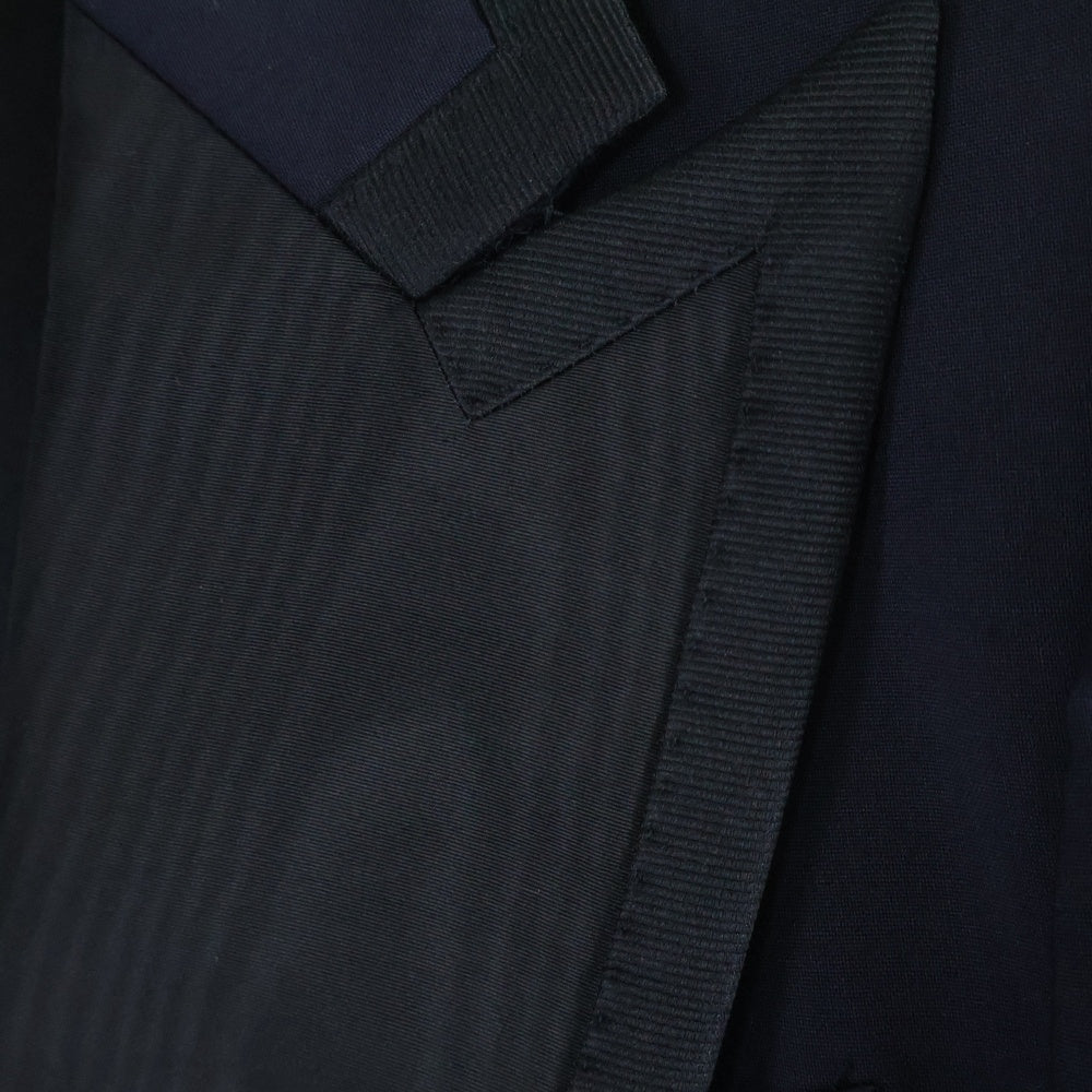 DOLCE & GABBANA(ドルチェアンドガッバーナ) カラー切り替え テーラードジャケット ネイビー/ブラック