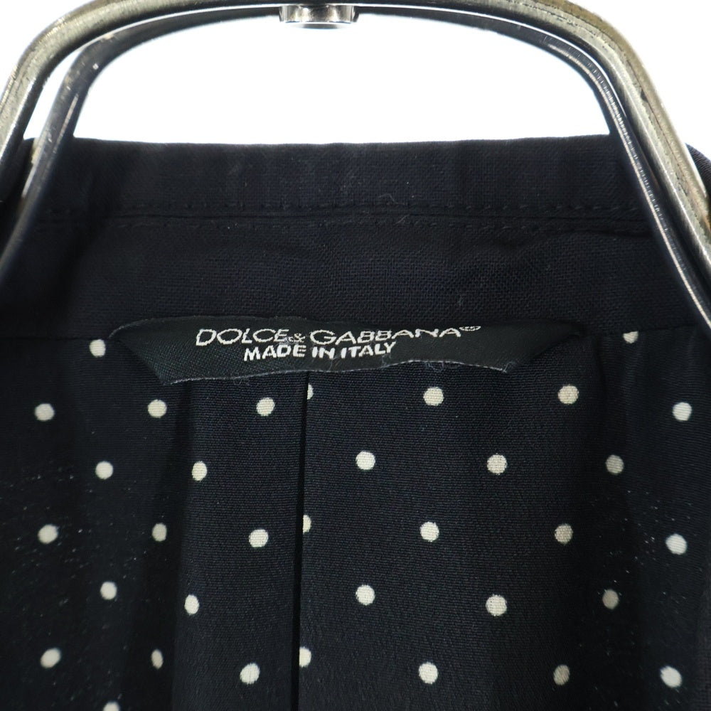 DOLCE & GABBANA(ドルチェアンドガッバーナ) 裏地ドット テーラードジャケット ブラック