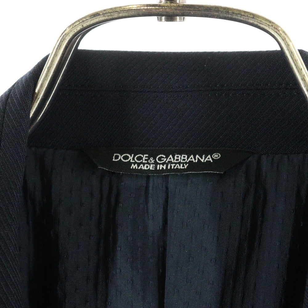 DOLCE & GABBANA(ドルチェアンドガッバーナ) 裏地同色ドット テーラードジャケット ネイビー