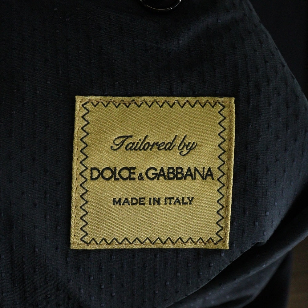 DOLCE & GABBANA(ドルチェアンドガッバーナ) 裏地同色ドット テーラードジャケット ネイビー