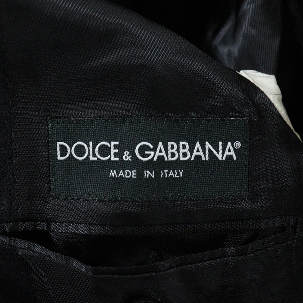 DOLCE & GABBANA(ドルチェアンドガッバーナ) 総柄テーラードジャケット ブラック