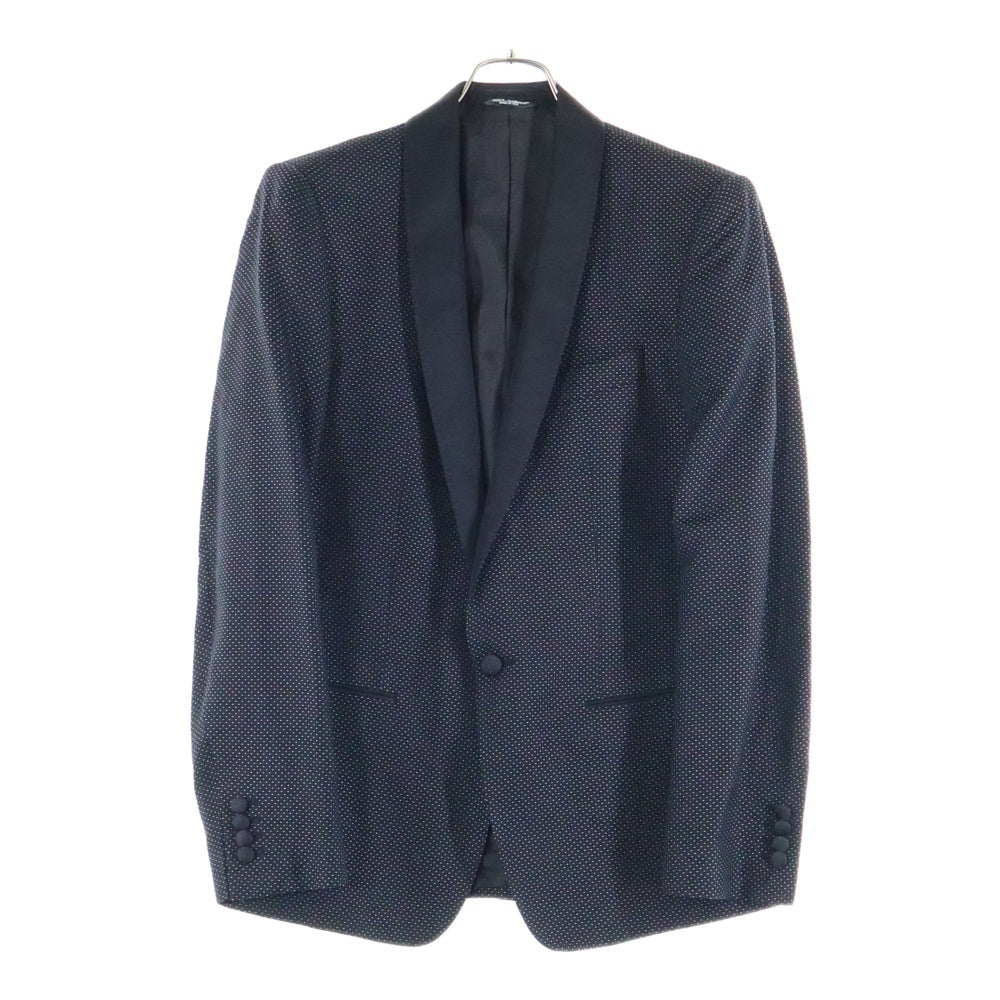 DOLCE & GABBANA(ドルチェアンドガッバーナ) ドット柄 タキシードジャケット ブラック