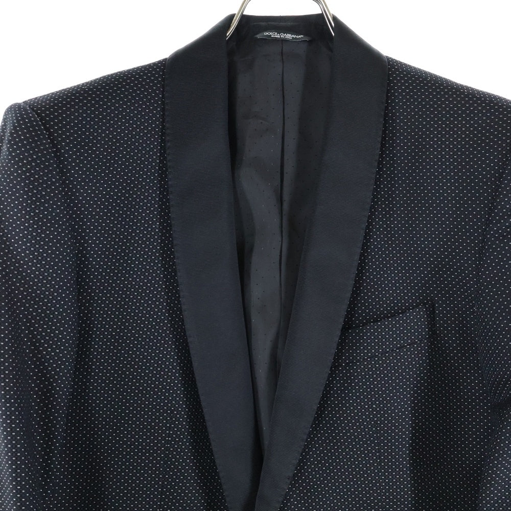 DOLCE & GABBANA(ドルチェアンドガッバーナ) ドット柄 タキシードジャケット ブラック