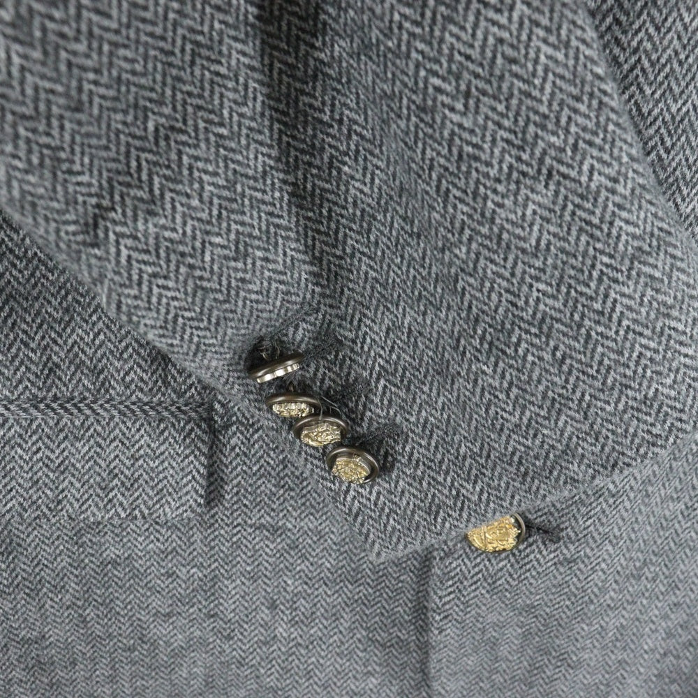 DOLCE & GABBANA(ドルチェアンドガッバーナ) ヘリンボーン柄 ウールテーラードジャケット グレー