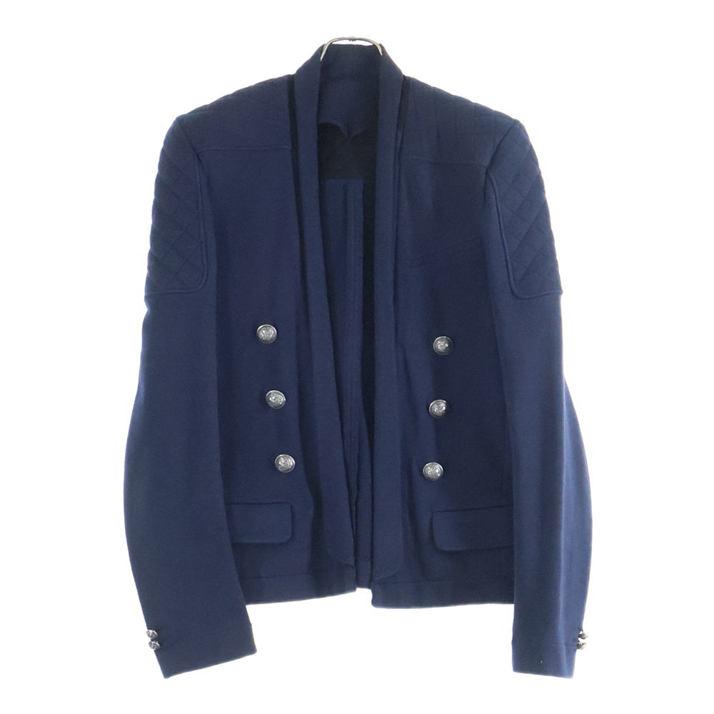 BALMAIN(バルマン) キルティング切り替え スペンサージャケット ネイビー S5HJ717C830