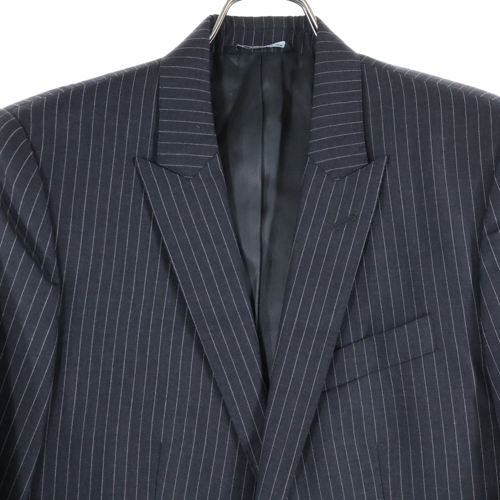DOLCE & GABBANA(ドルチェアンドガッバーナ) ストライプ柄 テーラードジャケット ネイビー