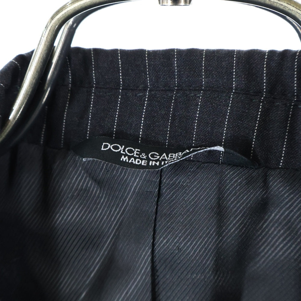 DOLCE & GABBANA(ドルチェアンドガッバーナ) ストライプ柄 テーラードジャケット ネイビー